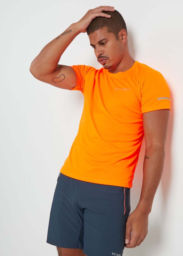 Active All Day - Men's Revamp T-Shirt ( Neon Orange )